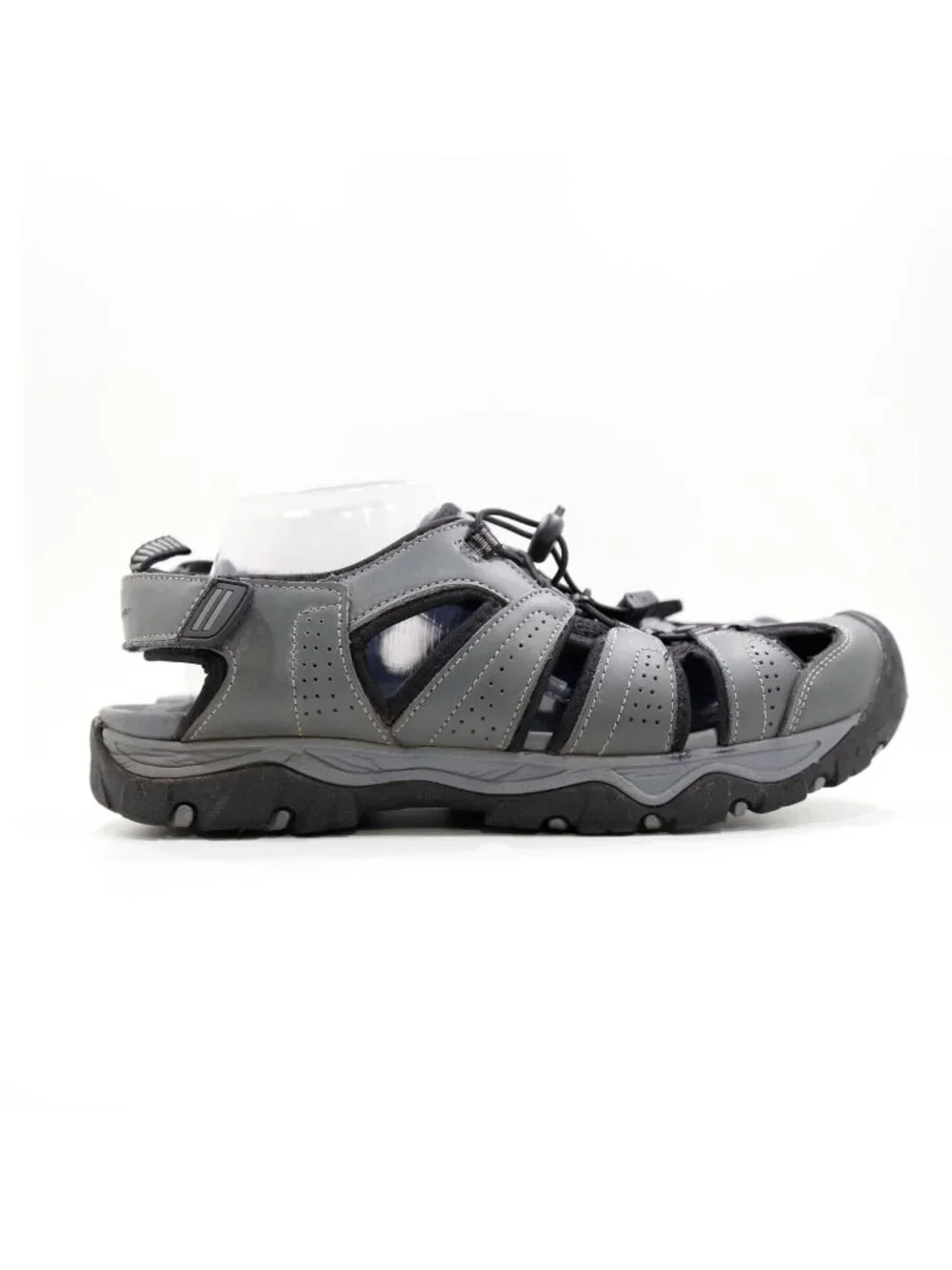 Eddie Bauer Stewart Gray Leather Fisherman Sandals - Men's 11